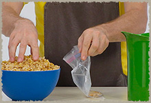 Agarrando cereal 